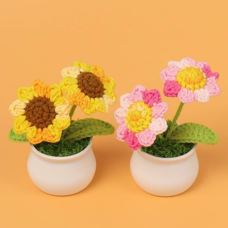 Crochet Twin Sunflower