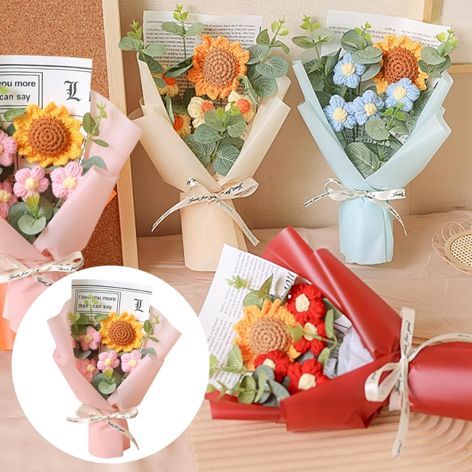 Crochet Sunflower Bouquet